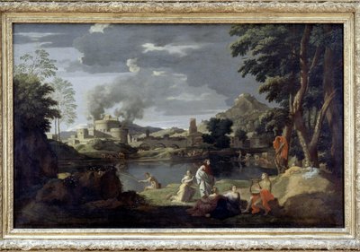 Orpheus und Eurydike von Poussin, Louvre Museum von Nicolas Poussin
