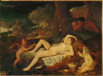 Liegende Venus und Amor von Nicolas Poussin
