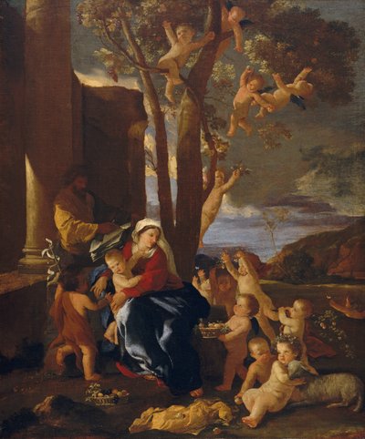 Die Heilige Familie mit Johannes dem Täufer, ca. 1627 von Nicolas Poussin