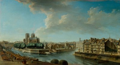 Notre Dame und die westliche Spitze der Île Saint-Louis von Nicolas Raguenet