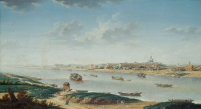 Die Salpêtrière von La Râpée aus gesehen, ca. 1752 von Nicolas Raguenet