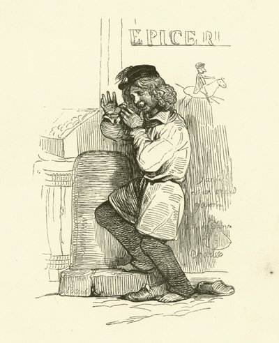 Der Gamin (Gravur) von Nicolas Toussaint (after) Charlet