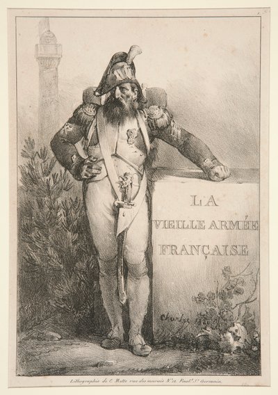 Frontispiz für die Serie La Vieille Armee Francaise von Nicolas Toussaint Charlet