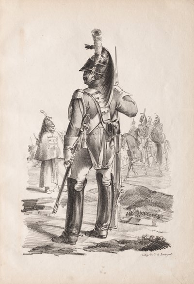 Militärische Kostüme: Grenadier der Königlichen Garde von Nicolas Toussaint Charlet