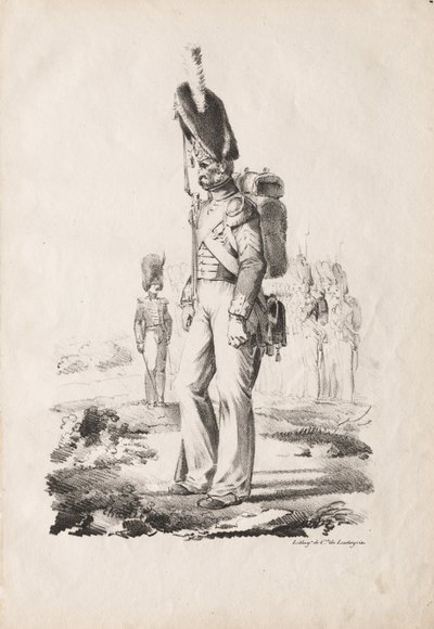 Militärische Kostüme: Infanteriesergeant, 1817-18 von Nicolas Toussaint Charlet