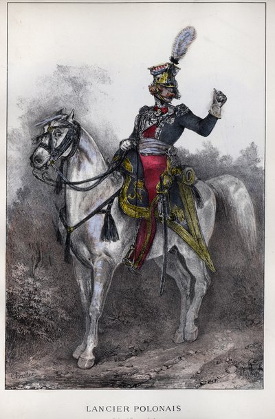 Offizier der polnischen Lanzenreiter der kaiserlichen Garde von Nicolas Toussaint Charlet