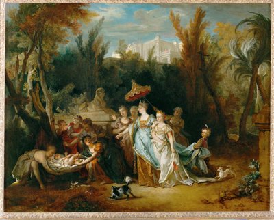 Moses aus den Wassern gerettet von Nicolas de (workshop) Largilliere