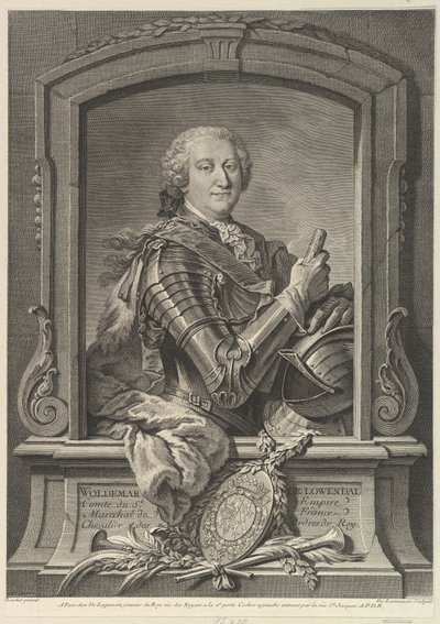 Porträt von Maréchal de Lowendal, 18. Jahrhundert von Nicolas de Larmessin