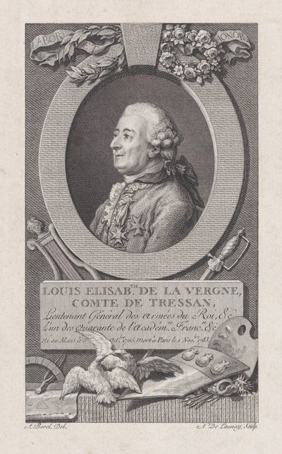 Porträt von Louis Elisabeth de La Vergne, Comte de Tressan von Nicolas de Launay