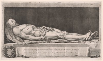 Der tote Christus im Grab liegend von Nicolas de Plattemontagne