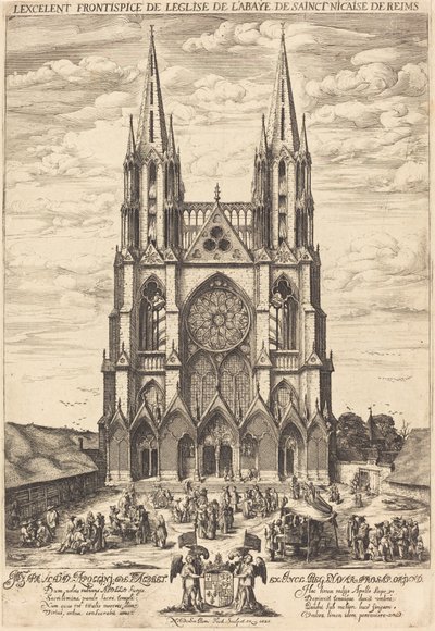 Die Fassade der Abtei von S. Nicaise de Reims von Nicolas de Son