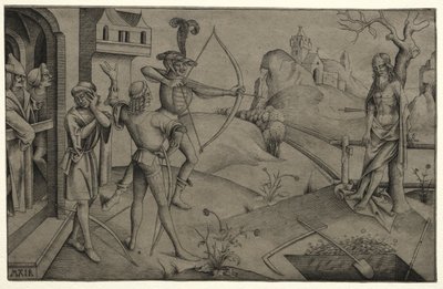 Die Königssöhne schießen auf den Leichnam ihres toten Vaters, 1495-1504 von Nicolaus Alexander Mair von Landshut