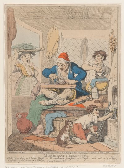 Elend des menschlichen Lebens: Während tiefem Studium und in Gedanken verloren in der komplizierten..., Oktober 1807 von Nicolaus Heideloff