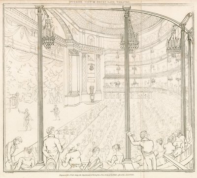 Innenansicht des Drury Lane Theaters, London von Nicolaus von Heideloff