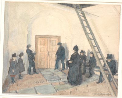 Aus der Vorhalle einer Dorfkirche von Niels Jakob Jakobsen Bjerre