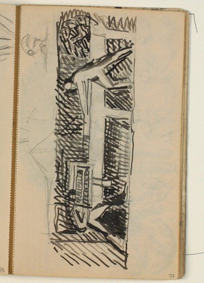 Figurenkomposition - Entwurf für ein Relief über verschiedene Handwerke? von Niels Larsen Stevns