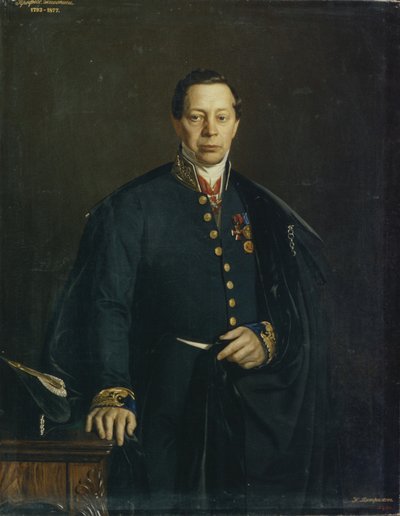 Porträt des Künstlers Pyotr Basin von Nikanor Leontievich Tiutriumov