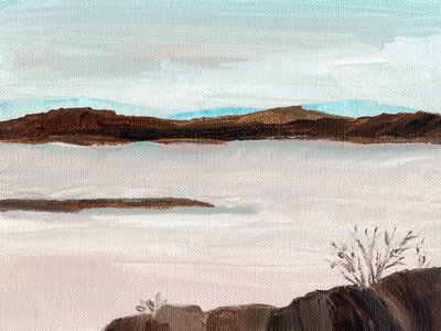 Nebelsee in den Bergen von Nikita Jariwala