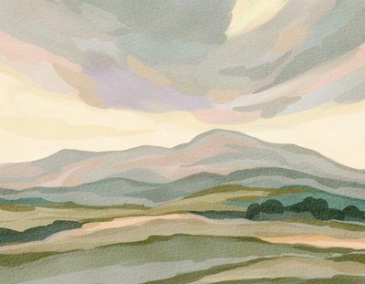 Gedämpfte Berglandschaft von Nikita Jariwala