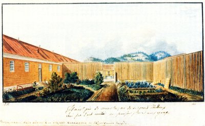 Hof im Peter-Gefängnis, 1832 von Nikolai Alexandrovich Bestuzhev