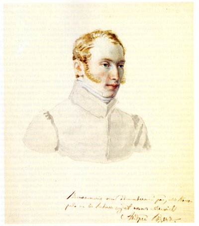 Porträt des Dekabristen Baron Andrei von Rosen 1799-1884, 1832 von Nikolai Alexandrovich Bestuzhev