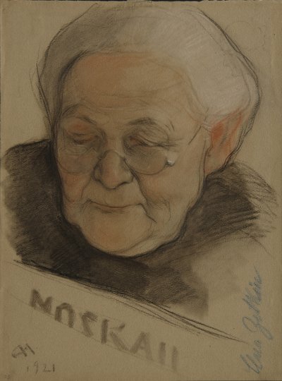 Porträt von Clara Zetkin 1857-1933, 1921 von Nikolai Andreevich Andreev
