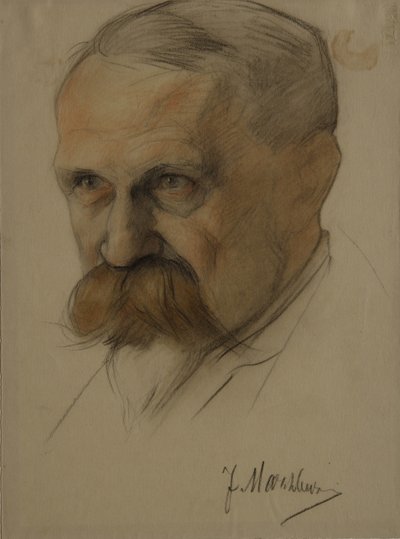 Porträt von Julian Marchlewski 1866-1925, frühe 1920er von Nikolai Andreevich Andreev