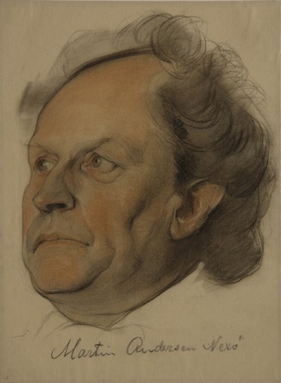 Porträt von Martin Andersen Nexø 1869-1954, 1922 von Nikolai Andreevich Andreev