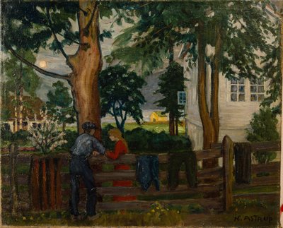 Sommernacht am Gartentor von Nikolai Astrup