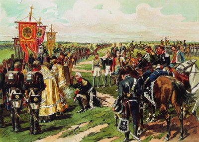 Marschall Mikhail Kutuzov vor der Schlacht von Borodino, 1912 von Nikolai Semyonovich Samokish