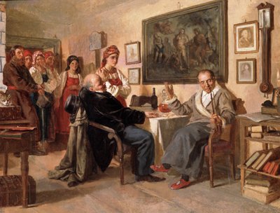 Der Markt. Der Verkauf von Leibeigenen von Nikolai Vasilievich Nevrev