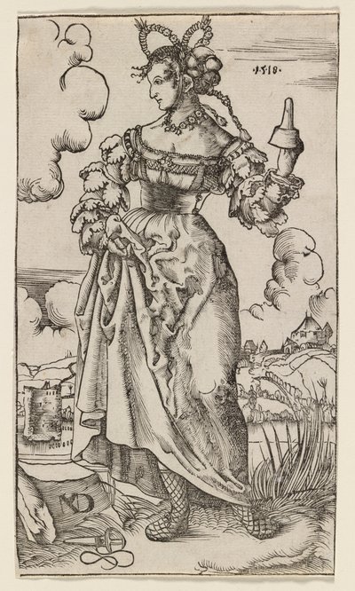 Die klugen und törichten Jungfrauen: Die fünfte törichte Jungfrau, 1518 von Nikolaus Manuel Deutsch