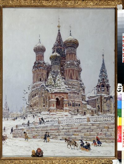 Der Rote Platz in Moskau mit Blick auf die Basilius-Kathedrale von Nikolay Nikanorovich Dubovskoy