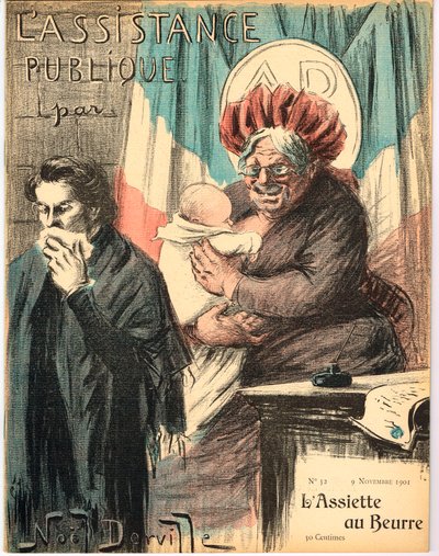 Titelblatt von „The Butter Plate“, Satirique en Colours von Noel Dorville