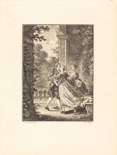 Ohne dieses Geheimnis zu verstehen von Noël Le Mire after Jean Michel Moreau