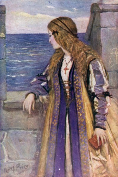 Clare auf den Zinnen von Tantallon von Norman Mills (after) Price