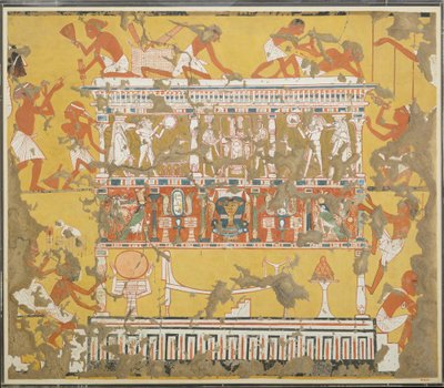 Bau eines Katafalks, Grab des Ipuy, ca. 1279–1213 v. Chr. von Norman de Garis Davies