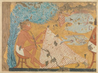 Mann, der ein Netz macht, Grab des Ipuy, ca. 1295–1213 v. Chr. von Norman de Garis Davies
