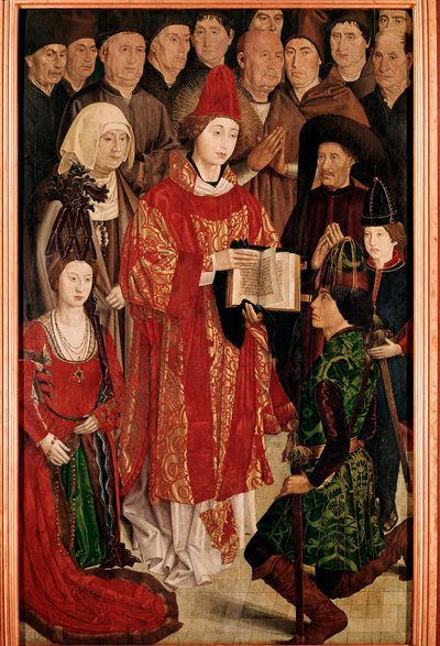 Polyptychon des Heiligen Vinzenz: das Infanten-Panel, mit Heinrich dem Seefahrer und der portugiesischen Königsfamilie von Nuno Goncalves or Gonzalvez