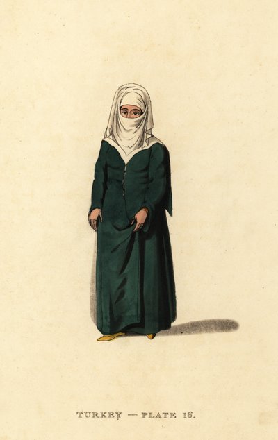 Türkische Frau aus Konstantinopel (Istanbul), Osmanisches Reich von Octavian (after) Dalvimart