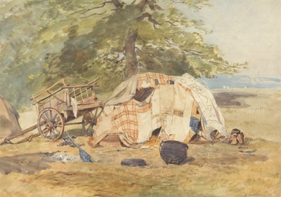 Ein Zigeunerlager von Octavius Oakley