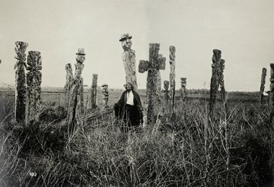 Gebet auf dem Friedhof, Araucano, Chile von Oder W. Heffer
