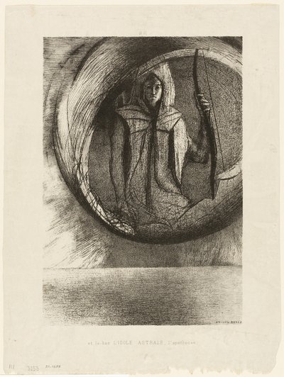 Und darüber hinaus, das Astralidol, die Apotheose, Platte 2 von 6 von Odilon Redon