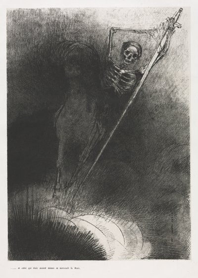 Und der Name dessen, der auf ihm saß, war Tod von Odilon Redon