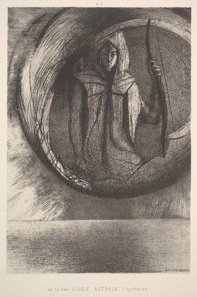 Und dort drüben, das Astralidol, die Apotheose, 1891 von Odilon Redon
