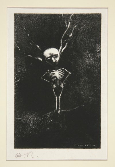 Im Labyrinth der Äste erschien die bleiche Gestalt, aus der Serie Der Geschworene von Odilon Redon