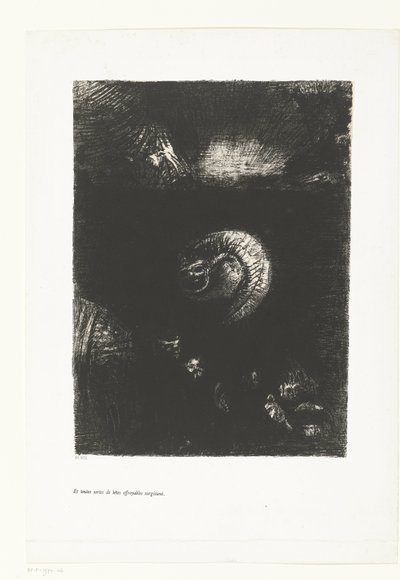 Und allerlei schreckliche Tiere erschienen von Odilon Redon