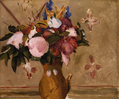 Blumen in einer Vase, Kopie nach einem Gemälde von Cézanne, ca. 1886 von Odilon Redon