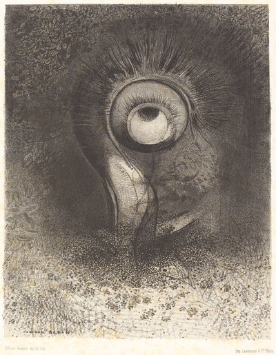Es gab vielleicht eine erste Vision, die in der Blume versucht wurde von Odilon Redon