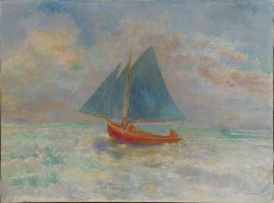 Das rote Boot, um 1910 von Odilon Redon